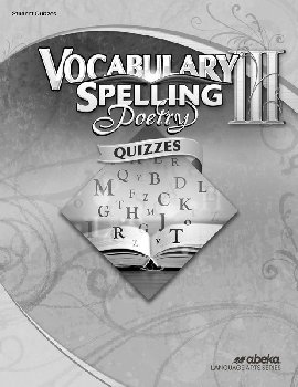 Vocabulary, Spelling, Poetry III Quiz Book (Revised)