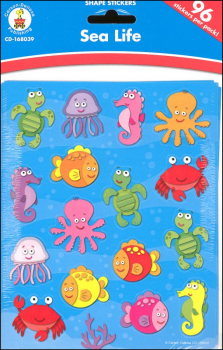 Sea Life Shape Stickers (96 stickers)