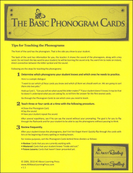 All About Spelling Basic Phonogram Cards