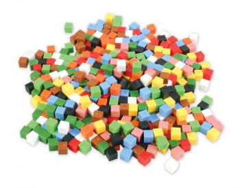 Counting Cubes New pack-100 1cm coloured plastic cubes for artithmetic & volume 