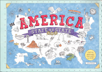 America State by State Fifty Removable Placemats to Color