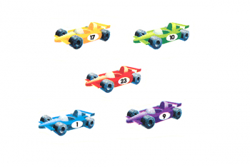 Sing, Spell, Read and Write Level 1 Raceway Cars Static Clings (5)