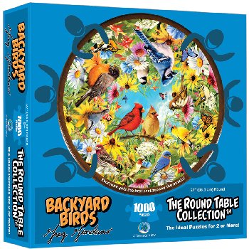 Backyard Birds 1000 Piece Puzzle (Round Table Collection)