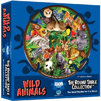 Wild Animals 1000 Piece Puzzle (Round Table Collection)