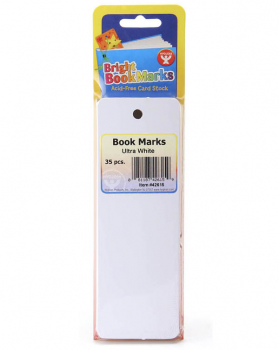 Blank Bookmarks Ultra White (2" x 6") Package of 35