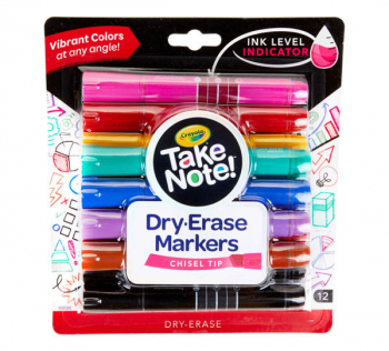 Crayola Take Note! Broad Line Dry Erase Markers (12 count)