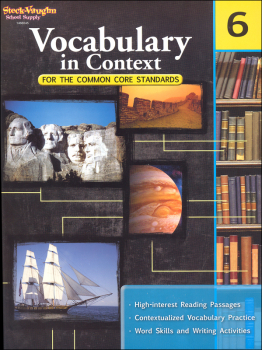 Vocabulary in Context for Common Core Standards Grade 6
