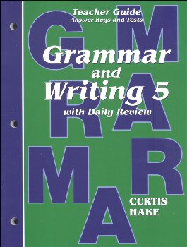 Grammar & Writing 5 Teacher Guide: School Edition