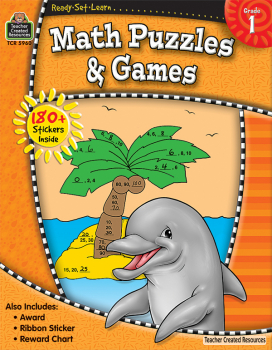 Math Puzzles & Games Gr.1 (Ready, Set, Learn)