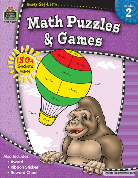 Math Puzzles & Games Gr.2 (Ready, Set, Learn)