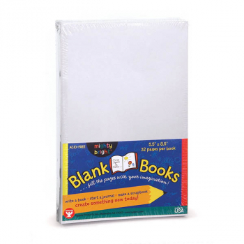 White Blank Books (5.5" x 8.5") package of 20