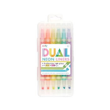 Dual Liner Double-Ended Highlighters - set of 6