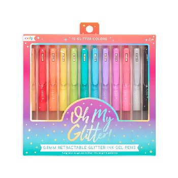 Oh My Glitter! Retractable Gel Pens (pack of 12)
