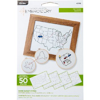 Home Sweet Stitch Embroidery Pattern Sheets Kit (8")