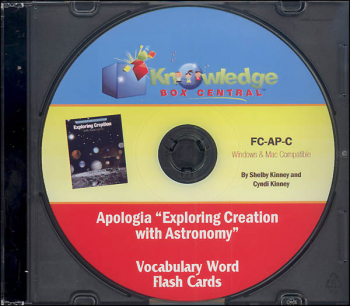 Apologia Exploring Creation with Astronomy Vocabulary Flash Cards CD