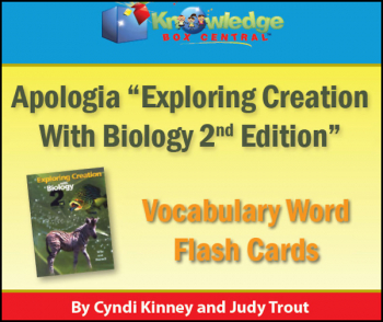 Apologia Biology Vocabulary Word Flashcards Printed (2nd Edition)