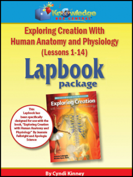 Apologia Exploring Creation with Human Anatomy & Physiology Lessons 1-14 Lapbook Package CD