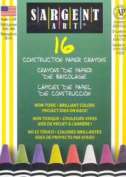 Standard Size Construction Paper Crayons (16 count)
