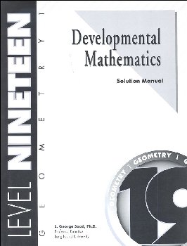 Developmental Math Level 19 Solution Manual