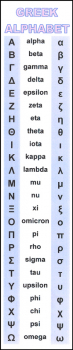 Greek Alphabet Bookmark