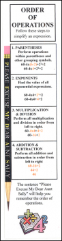 Order of Operations Bookmark