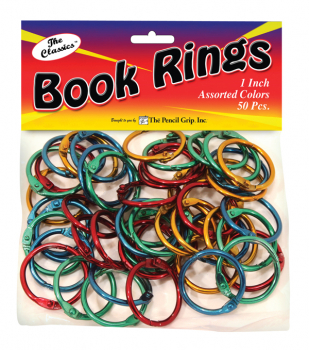Book Rings 1" - 50 pieces(assorted colors)