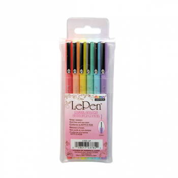 LePen Extra Fine Tip Pens Pastel Set - Pack of 6