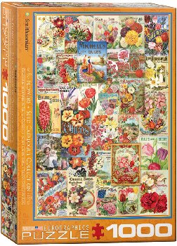 Flowers - Seed Catalogue 1000-piece Jigsaw Puzzle