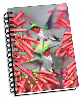 Hummingbirds 3D Notebook 4" x 6"