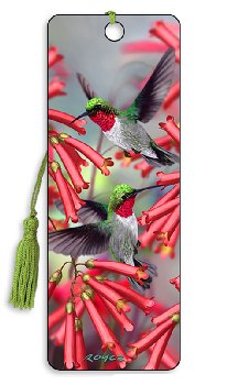 Hummingbirds 3D Bookmark