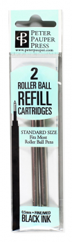 Roller Ball Refill Cartridges - Black (Two 0.5mm per package)