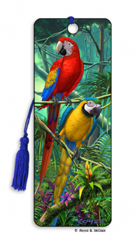 Parrots 3D Bookmark