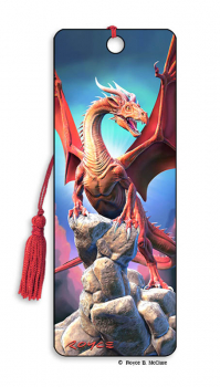 Red Dragon 3D Bookmark