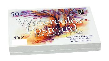 Bulk Watercolor Postcards 4x6 - 50 Sheets