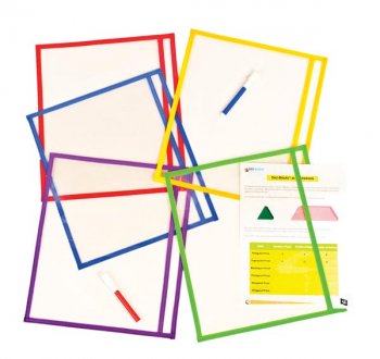Dry Erase Pouches - side loading, Pack of 10