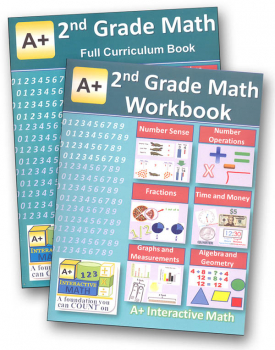 A+ Interactive Math 2nd Grade Full Curriculum Textbook & Workbook Bundle