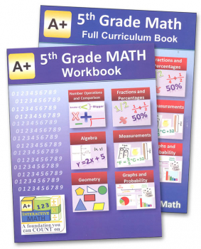 A+ Interactive Math 5th Grade Full Curriculum Textbook & Workbook Bundle