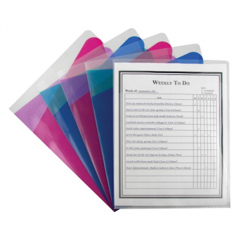 Multi-Section Project Folders - Letter Size (5 Pack Assorted Colors)
