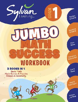 Sylvan Learning 1st Grade Jumbo Math Success Workbook