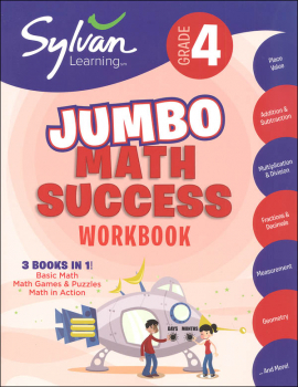 Sylvan Learning 4th Grade Jumbo Math Success Workbook