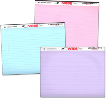 Colored Landscape Pad - College Ruled Assorted Colored Paper