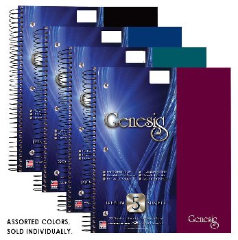 Genesis Five Subject College Ruled Notebook