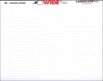 Landscape Wide Pad (11" x 9.5") - College Ruled White Paper