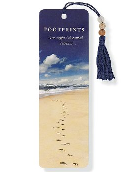 Footprints Beaded Bookmark