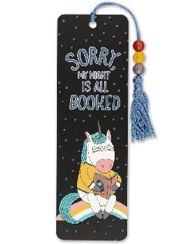 Sorry, My Night Is All Booked Beaded Bookmark