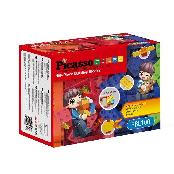 Picasso Tiles Large Color Vibrant Brick Building Block Kit (100 piece)
