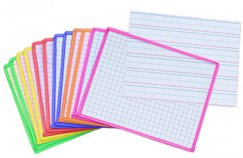 Dry Erase Sleeve with Ruled, Grid Templates