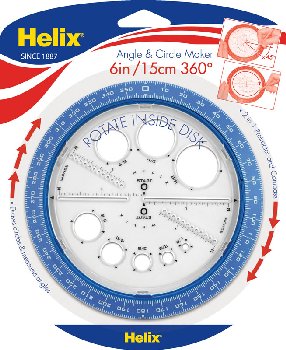 Angle and Circle Maker (2 in 1 Protractor and Compass)