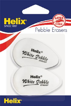 Pebble Eraser (White) (2 per package)