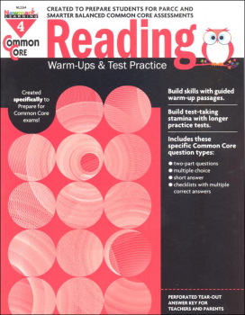 Common Core Reading: Warm-Ups and Test Practice - Grade 4